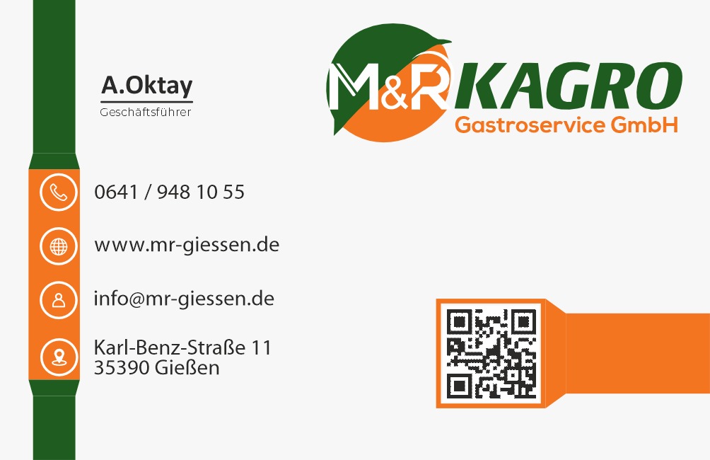 Visitenkarte für M&R KAGRO Gastroservice