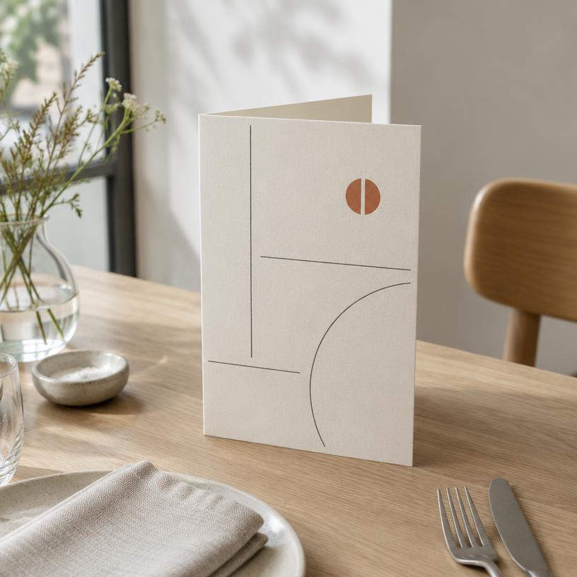 Illustratives Gestaltungsbeispiel für Speisekarten